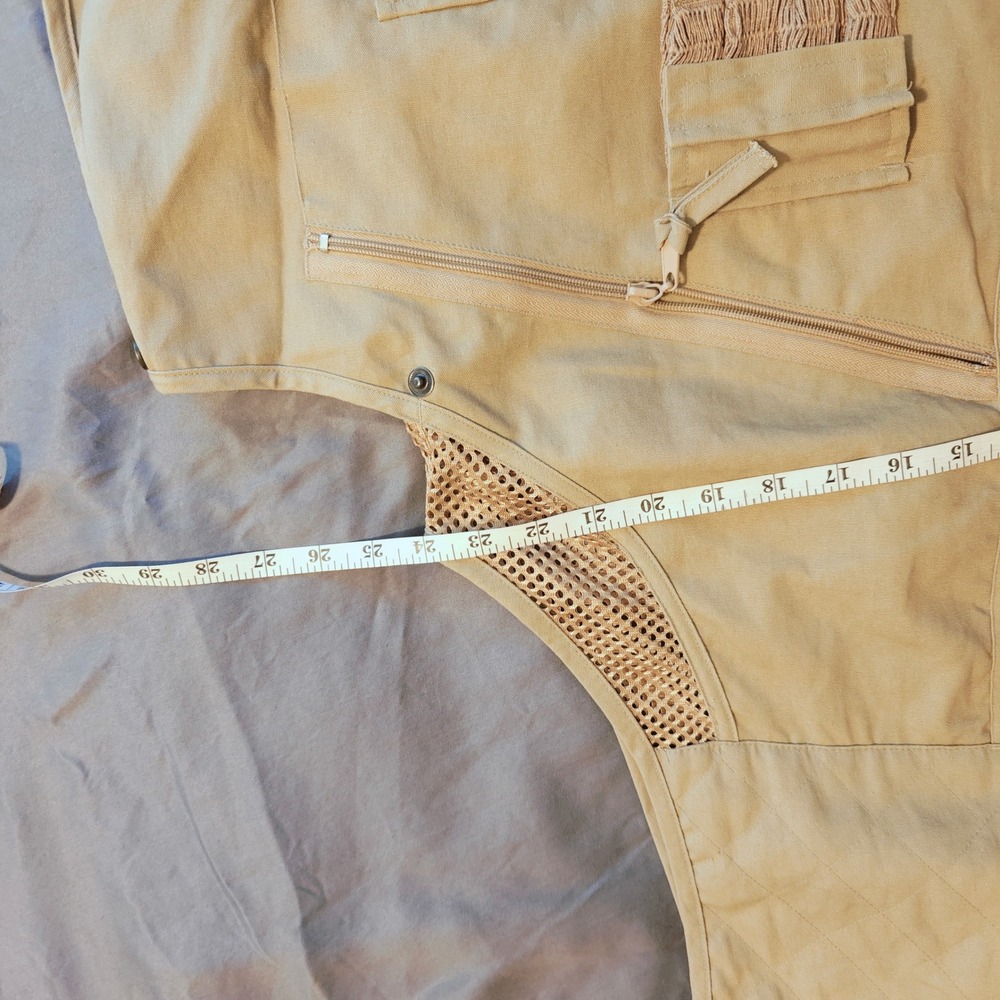 AVD Outdoor Mens Tan Mesh Lined Utility Vest Hunting Fishing Photography large - Picture 10 of 12